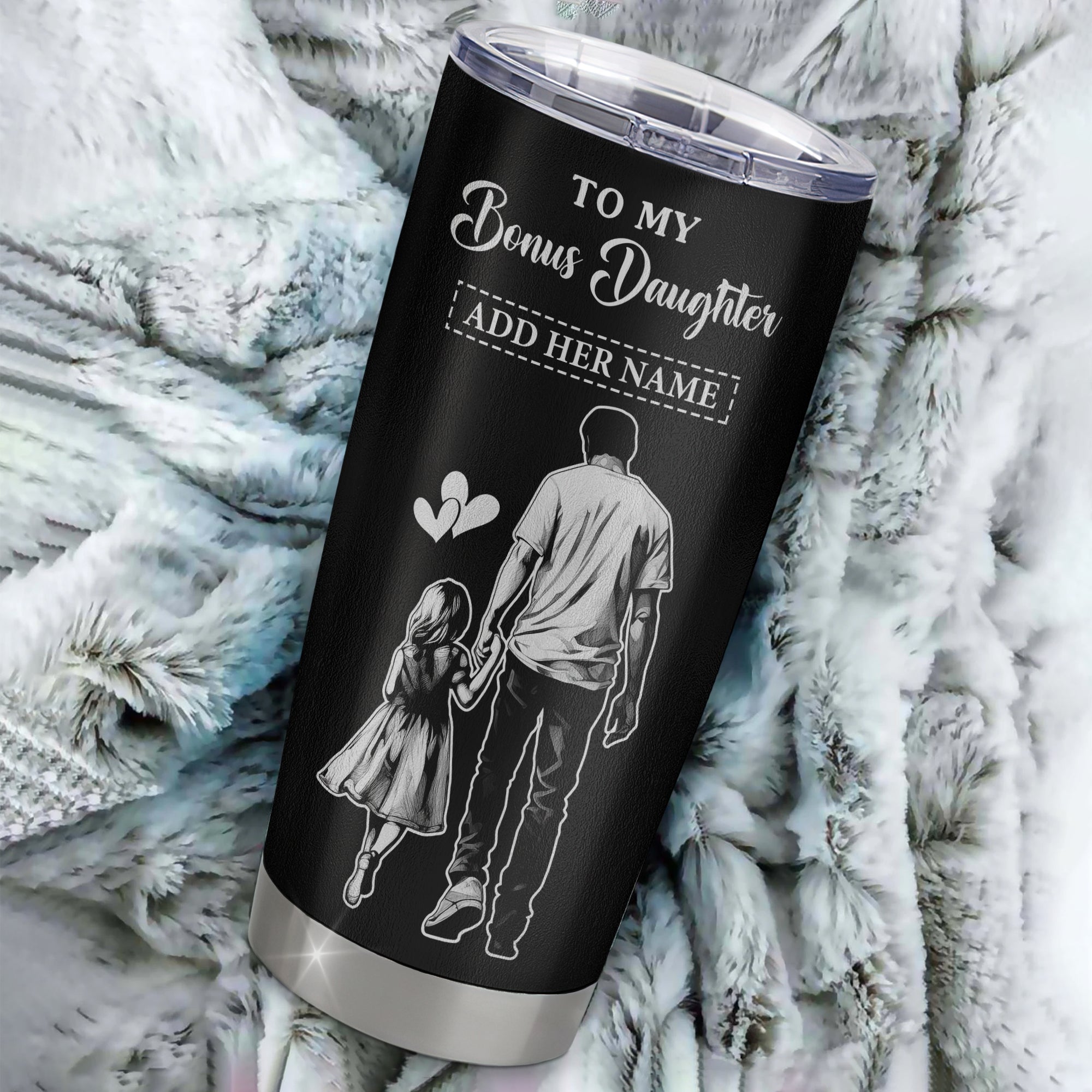 Personalized To My Bonus Daughter Gifts Tumbler From Stepdad My Only Wish For You Stepdaughter Birthday Gifts Graduation Christmas Custom Stainless Steel Cup Travel Mug | siriusteestore
