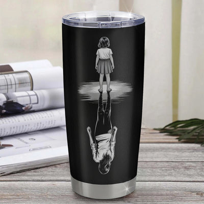 Personalized To My Bonus Daughter Gifts Tumbler From Stepmom Stepdad I Wish You The Strength Stepdaughter Birthday Gifts Christmas Graduation Custom Stainless Steel Travel Mug | siriusteestore