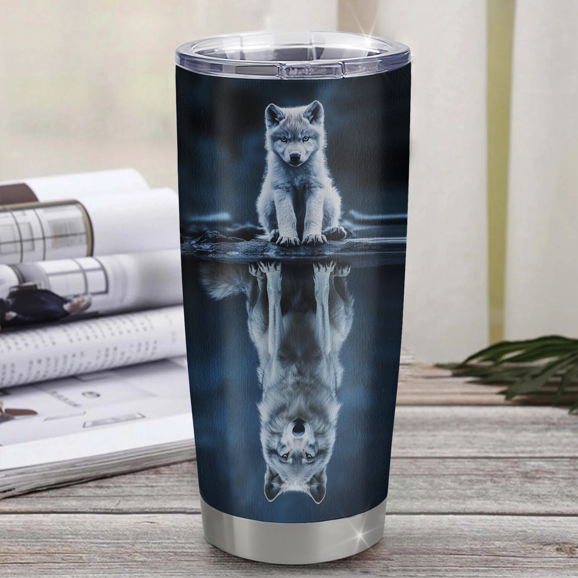 Personalized To My Bonus Daughter Gifts Tumbler From Stepmom Stepdad I Wish You The Strength Wolf Stepdaughter Birthday Gifts Christmas Custom Stainless Steel Mug | siriusteestore