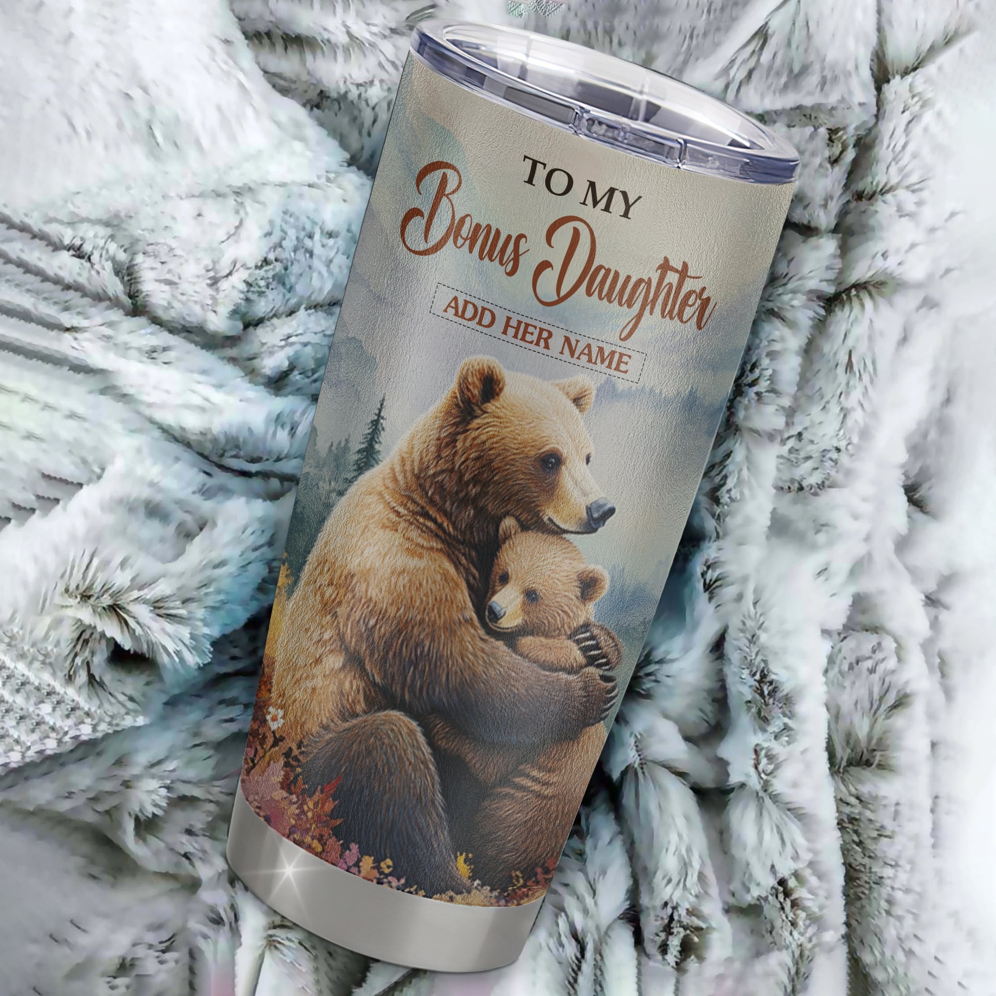 Personalized To My Bonus Daughter Gifts Tumbler From Stepmom Whenever Bear Unique Birthday Gifts For Stepdaughter Graduation Christmas Stainless Steel Cup Travel Mug | siriusteestore