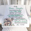 Personalized To My Bonus Daughter I Love You Forever Blanket From Stepmother Dad Elephant Stepdaughter Birthday Gifts Graduation Christmas Fleece Throw Blanket | siriusteestore
