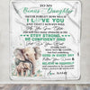 Personalized To My Bonus Daughter I Love You Forever Blanket From Stepmother Dad Elephant Stepdaughter Birthday Gifts Graduation Christmas Fleece Throw Blanket | siriusteestore