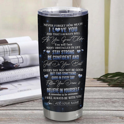 Personalized To My Bonus Daughter I Love You Forever Tumbler From Step Mom Bonus Dad Wolf Stepdaughter Birthday Gifts Graduation Christmas Custom Cup Travel Mug | siriusteestore