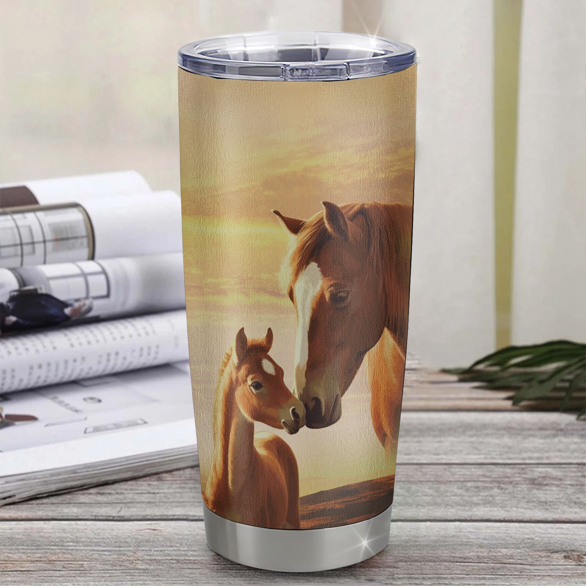 Personalized To My Bonus Daughter I Love You Forever Tumbler From Stepmom Dad Stainless Steel Cup Horse Stepdaughter Birthday Gifts Christmas Custom Travel Mug | siriusteestore