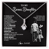 Alluring Beauty Necklace 14K White Gold Finish | 1 | Personalized To My Bonus Daughter Necklace From Stepdad You Are Always In Mine Beautiful Stepddaughter Birthday Graduation Christmas With Gift Box Message Card | siriusteestore