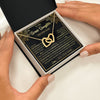 Interlocking Hearts Necklace 18K Yellow Gold Finish | 2 | Personalized To My Bonus Daughter Necklace From Stepdad Your Biggest Fan Birthday Gifts For Stepdaughter Gifts Christmas Jewelry Custom Gift Box Message Card | siriusteestore.myshopify