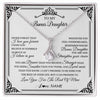 Alluring Beauty Necklace 14K White Gold Finish | 1 | Personalized To My Bonus Daughter Necklace From Stepmom Dad I Love You Forever Stepddaughter Birthday Valentines Day Christmas Customized Gift Box Message Card | siriusteestore