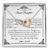 Interlocking Hearts Necklace Stainless Steel & Rose Gold Finish | 1 | Personalized To My Bonus Daughter Necklace From Stepmom Dad I Love You Forever Stepddaughter Birthday Valentines Day Christmas Customized Gift Box Message Card | siriusteestore
