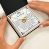 Interlocking Hearts Necklace 18K Yellow Gold Finish | 2 | Personalized To My Bonus Daughter Necklace From Stepmom Dad I Love You Forever Stepddaughter Birthday Valentines Day Christmas Customized Gift Box Message Card | siriusteestore