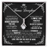 Alluring Beauty Necklace 14K White Gold Finish | 1 | Personalized To My Bonus Daughter Necklace From Stepmom Dad Inspirational Strength Bonus Daughter Birthday Gifts Christmas Customized Gift Box Message Card | siriusteestore