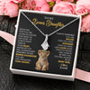 Alluring Beauty Necklace 14K White Gold Finish | 2 | Personalized To My Bonus Daughter Necklace From Stepmom Stepdad Never Feel You Are Alone Lion Birthday Gift Stepddaughter Christmas Gift Box Message Card | siriusteestore