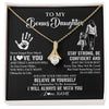 Alluring Beauty Necklace 18K Yellow Gold Finish | 1 | Personalized To My Bonus Daughter Necklace I Love You Forever From Stepmom Stepdaughter Birthday Gifts Christmas Graduation Customized Gift Box Message Card | siriusteestore