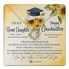 Love Knot Necklace 18K Yellow Gold Finish | 1 | Personalized To My Bonus Daughter On Her Graduation Day Necklace Flower I Love You I'm Proud Of You Class of 2024 Daughter Jewelry Customized Gift Box Message Card | siriusteestore