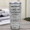 Personalized To My Bonus Daughter Tumbler From Stepdad Stainless Steel Cup I Love You With All My Heart Stepdaughter Birthday Graduation Christmas Travel Mug | siriusteestore