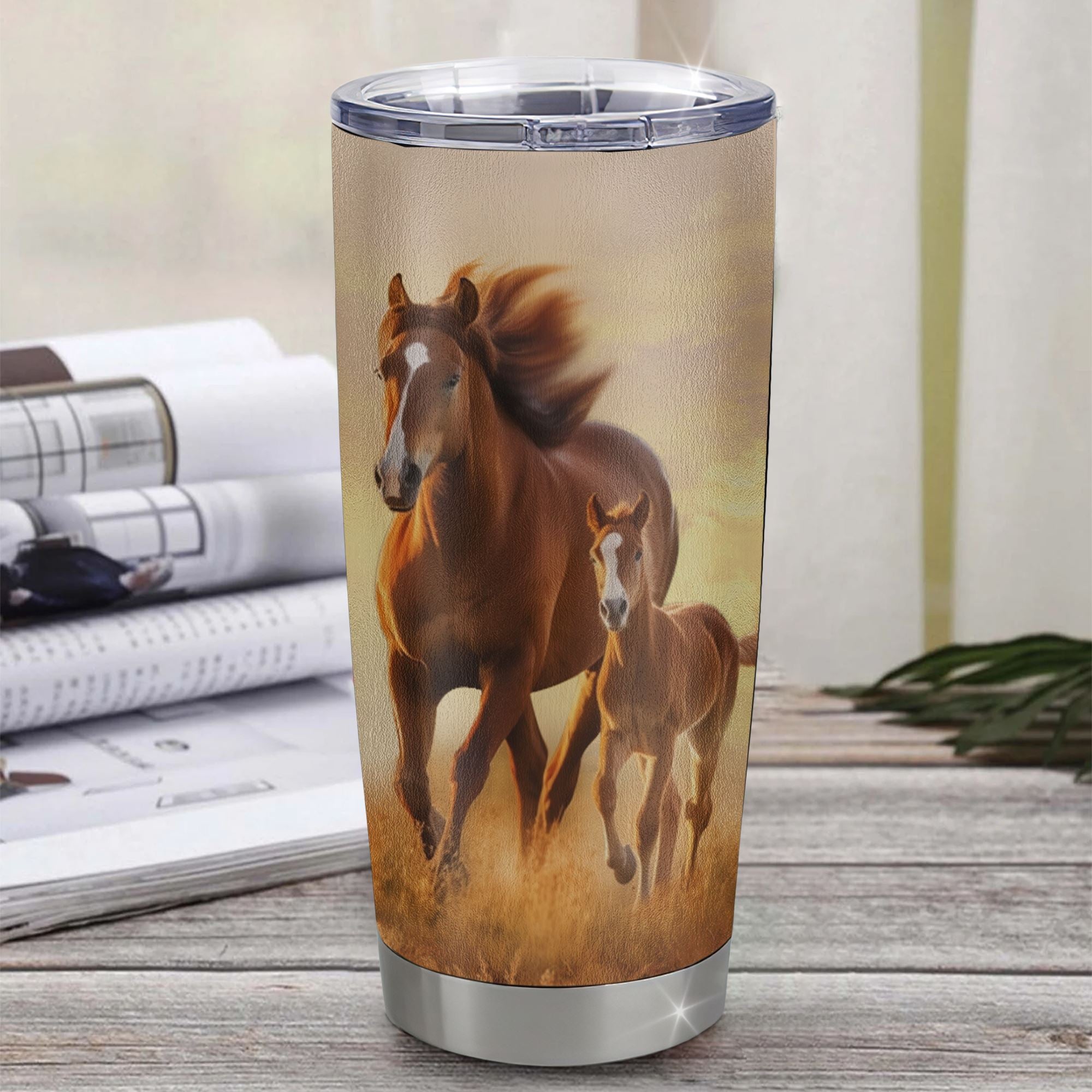 Personalized To My Bonus Daughter Tumbler From Stepmom Stepdad Stainless Steel Cup Whenever You Feel Horse Stepdaughter Birthday Gifts Christmas Custom Travel Mug | siriusteestore