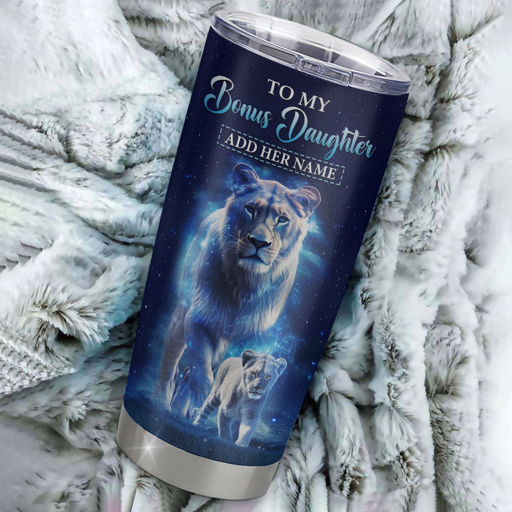 Personalized To My Bonus Daughter Tumbler From Stepmother Believe Your Heart Stepdaughter Gift Birthday Graduation Christmas Custom Stainless Steel Cup Travel Mug | siriusteestore