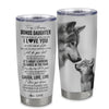 Personalized To My Bonus Daughter Tumbler From Stepmother Stainless Steel Cup Just Do You Best Laugh Love Live Wolf Stepdaughter Birthday Christmas Travel Mug | siriusteestore