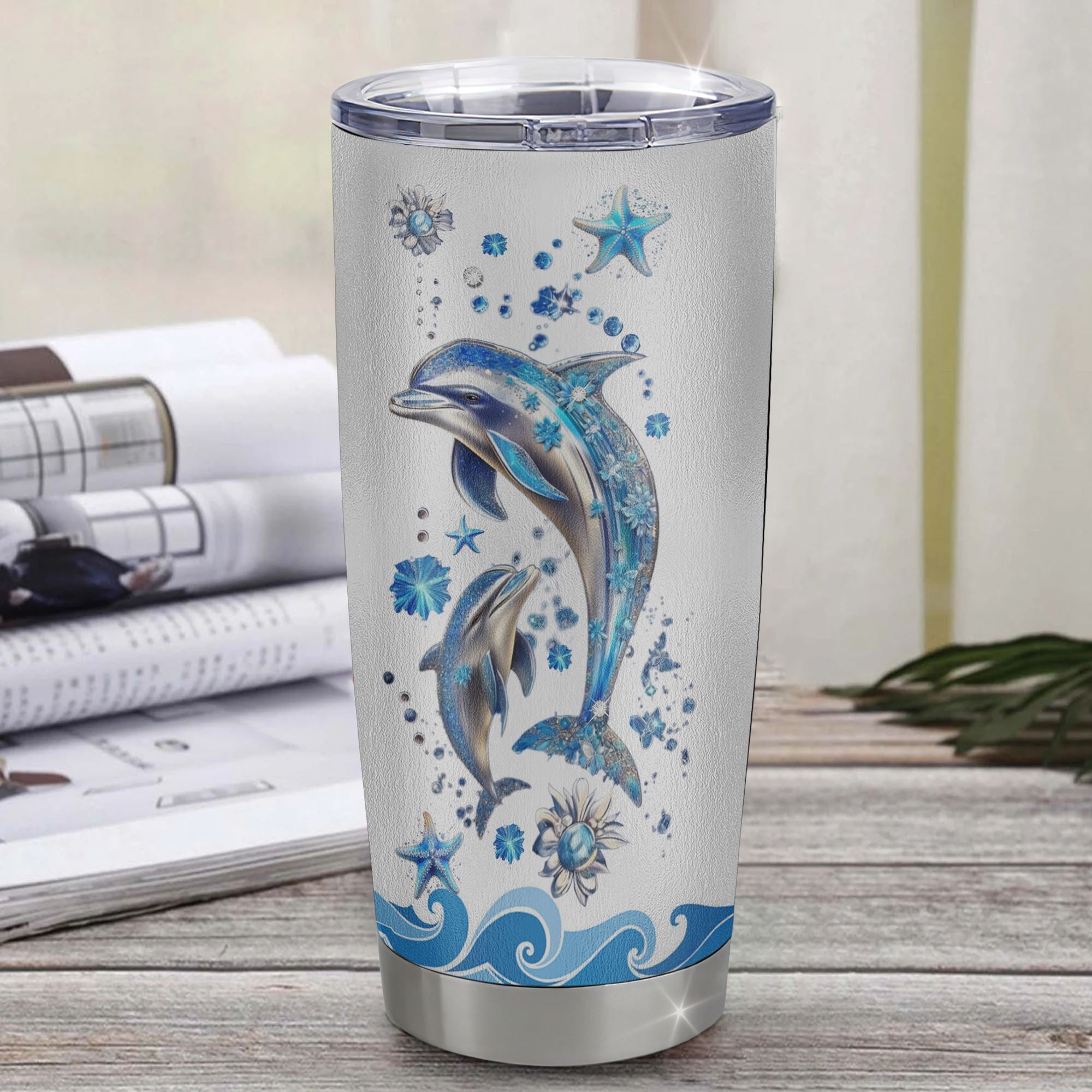 Personalized To My Bonus Daughter Tumbler Stainless Steel Cup Dophin Never Forget I Love You Stepdaughter Gift Birthday Graduation Christmas Travel Mug | siriusteestore