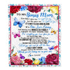 Personalized To My Bonus Mom Blanket From Daughter Son Thank You For Loving Me Stepmom Birthday Mothers Day Christmas Customized Bed Fleece Blanket | siriusteestore