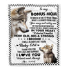 Personalized To My Bonus Mom From Step Daughter Blanket Wolf Always Be Your Little Girl Stepmom Mothers Day Birthday Christmas Gift Customized Fleece Blanket | siriusteestore