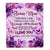Personalized To My Bonus Mom Gifts Blanket From Stepdaughter Purple Floral Birthday Gifts For Stepmom Mothers Day Thanksgiving Christmas Custom Fleece Blanket | siriusteestore