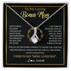 Alluring Beauty Necklace 14K White Gold Finish | 1 | Personalized To My Bonus Mom Gifts Necklace From Stepdaughter Stepson Grateful Thank You Stepmom Birthday Gifts Mothers Day Christmas Gift Box Message Card | siriusteestore