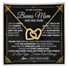 Interlocking Hearts Necklace 18K Yellow Gold Finish | 1 | Personalized To My Bonus Mom Necklace Gifts Meaningful Gift To Stepmom From Stepdaughter Without You There Is No Me Mothers Day Birthday Gift Box Message Card | https://siriusteestore.