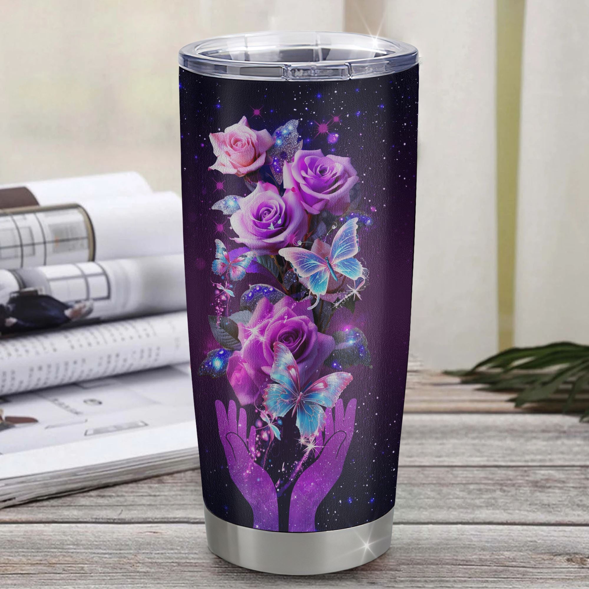 Personalized To My Bonus Mom Tumbler From Daughter Stainless Steel Cup Thank You For Love Butterfly Stepmom Gift Birthday Mothers Day Christmas Travel Mug | siriusteestore