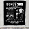 Personalized To My Bonus Son Blanket From Stepfather Whenever You Feel Overwhelmed Stepson Birthday Graduation Christmas Customized Fleece Throw Blanket | siriusteestore