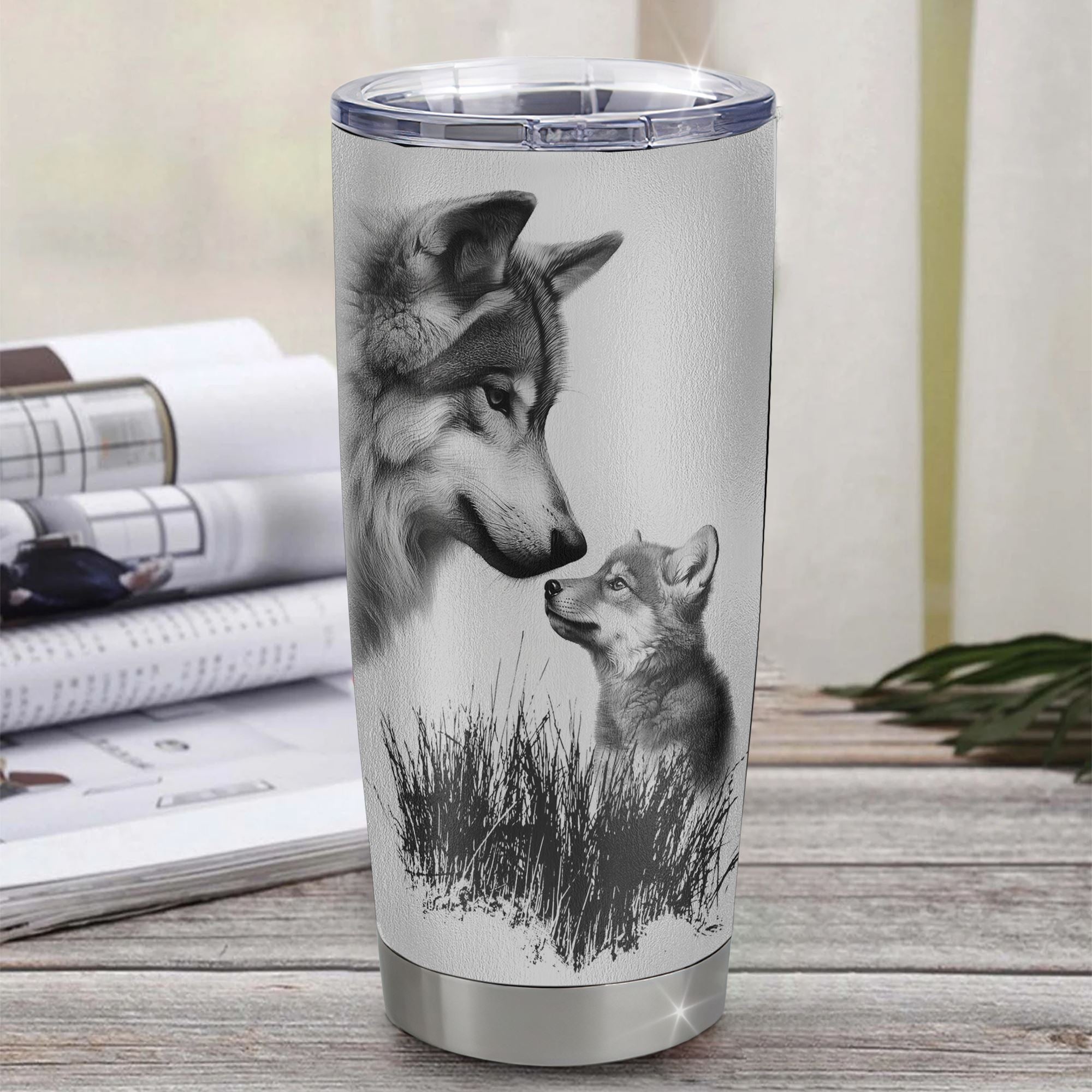Personalized To My Bonus Son From Stepdad Stepmom Father Stainless Steel Tumbler Cup You Will Never Lose Wolf Stepson Birthday Graduation Christmas Travel Mug | siriusteestore