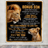 Personalized To My Bonus Son Gifts Blanket From Stepdad Wherever Your Journey In Life Lion StepSon Birthday Gifts Christmas Customized Fleece Blanket | siriusteestore