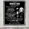 Personalized To My Bonus Son Gifts Blanket From Stepdad Wherever Your Journey In Life Stepfahter Stepdaughter Birthday Gifts Christmas Custom Fleece Blanket | siriusteestore