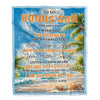 Personalized To My Bonus Son Gifts Blanket From Stepmom Stepdad I Wish You The Strength Beach Stepson Birthday Gifts Christmas Graduation Fleece Blanket | siriusteestore
