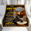 Personalized To My Bonus Son Gifts Blanket From Stepmom Stepdad I Wish You The Strength Eagle Stepson Birthday Gifts Christmas Graduation Fleece Blanket | siriusteestore