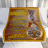 Personalized To My Bonus Son Gifts Blanket From Stepmom Stepdad I Wish You The Strength Tiger Stepson Birthday Gifts Christmas Graduation Fleece Blanket | siriusteestore