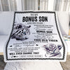 Personalized To My Bonus Son Gifts Blanket From Stepmom Stepdad Whenever White Tiger Unique Birthday Gifts For Stepson Graduation Christmas Fleece Blanket | siriusteestore