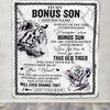Personalized To My Bonus Son Gifts Blanket From Stepmom Stepdad Whenever White Tiger Unique Birthday Gifts For Stepson Graduation Christmas Fleece Blanket | siriusteestore