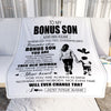 Personalized To My Bonus Son Gifts Blanket From Stepmom Stepdad Whenever Woman Unique Birthday Gifts For Stepson Graduation Christmas Custom Fleece Blanket | siriusteestore