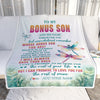 Personalized To My Bonus Son Gifts Blanket From Stepmom Stepdad Whenever You Feel Dragonfly Stepson Birthday Gifts Christmas Customized Fleece Blanket | siriusteestore