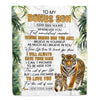 Personalized To My Bonus Son Gifts Blanket From Stepmom Stepdad Whenever You Feel Tiger Stepson Birthday Gifts Graduation Christmas Customized Fleece Blanket | siriusteestore