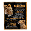 Personalized To My Bonus Son Gifts Blanket From Stepmom Wherever Your Journey In Life Lion StepSon Birthday Gifts Christmas Customized Fleece Blanket | siriusteestore