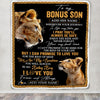 Personalized To My Bonus Son Gifts Blanket From Stepmom Wherever Your Journey In Life Lion StepSon Birthday Gifts Christmas Customized Fleece Blanket | siriusteestore