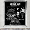 Personalized To My Bonus Son Gifts Blanket From Stepmom Wherever Your Journey In Life Stepmother Stepdaughter Birthday Gifts Christmas Custom Fleece Blanket | siriusteestore