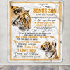Personalized To My Bonus Son Gifts Blanket From Stepmom Wherever Your Journey In Life Tiger Stepson Birthday Gifts Graduation Customized Fleece Throw Blanket | siriusteestore