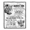 Personalized To My Bonus Son Gifts Blanket From Stepmom Wherever Your Journey In Life White Tier StepSon Birthday Gifts Christmas Custom Fleece Blanket | siriusteestore