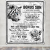 Personalized To My Bonus Son Gifts Blanket From Stepmom Wherever Your Journey In Life White Tier StepSon Birthday Gifts Christmas Custom Fleece Blanket | siriusteestore