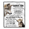 Personalized To My Bonus Son Gifts Blanket From Stepmom Wherever Your Journey In Life Wolf Stepson Birthday Gifts Graduation Customized Fleece Throw Blanket | siriusteestore