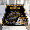Personalized To My Bonus Son Gifts Blanket From Stepmother Stepdad This Old Tiger Love You Stepson Birthday Gifts Graduation Christmas Custom Fleece Blanket | siriusteestore