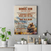 Personalized To My Bonus Son Gifts Canvas From Stepmom Stepdad Whenever Bear Unique Birthday Gifts For Stepson Graduation Christmas Custom Wall Art Print Framed Canvas | siriusteestore