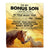 Personalized To My Bonus Son Gifts From Stepmother Stepdad Blanket Don't Give Up Horse Gifts For Stepson Birthday Graduation Christmas Custom Fleece Blanket | siriusteestore